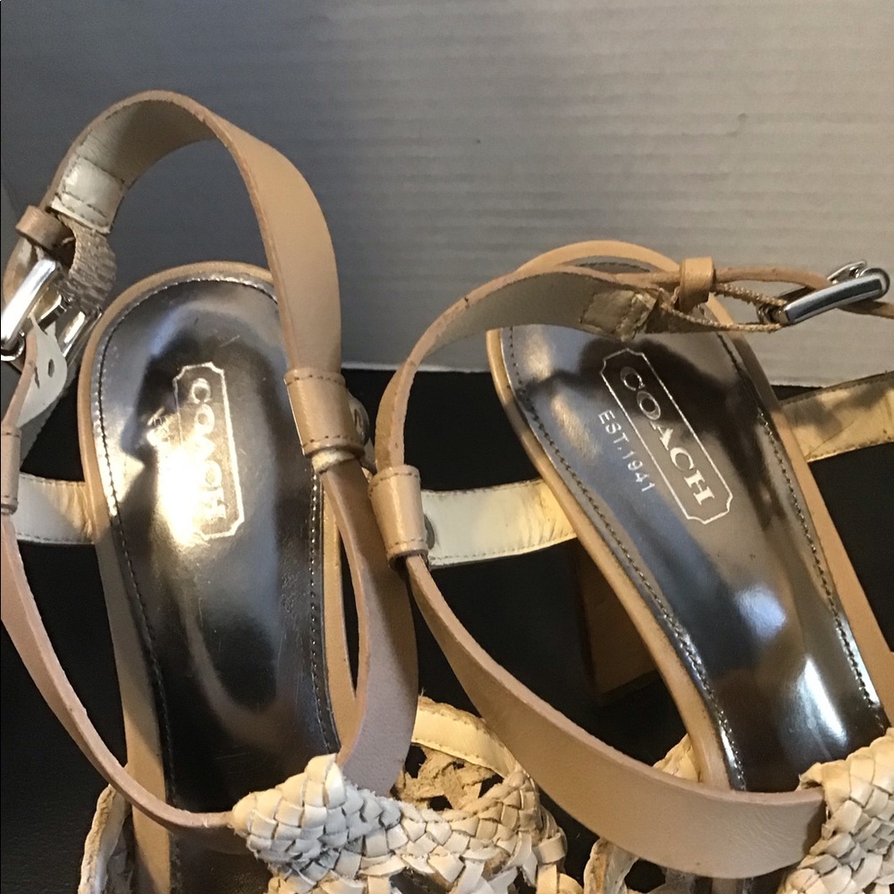 Coach Zany Woven Platform Sandal Shoes - Picture 13 of 13